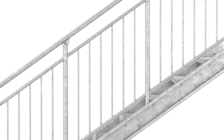 Straight flight staircase, Railing Infills